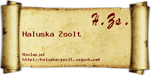 Haluska Zsolt névjegykártya